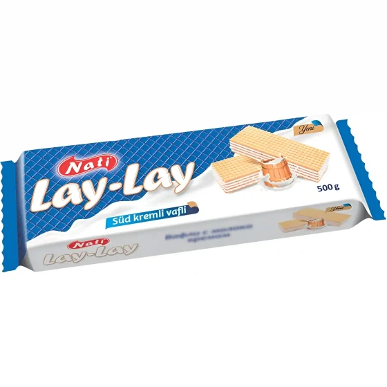 ویفر لی لی ناتی با طعم شیر - وزن 500 گرم